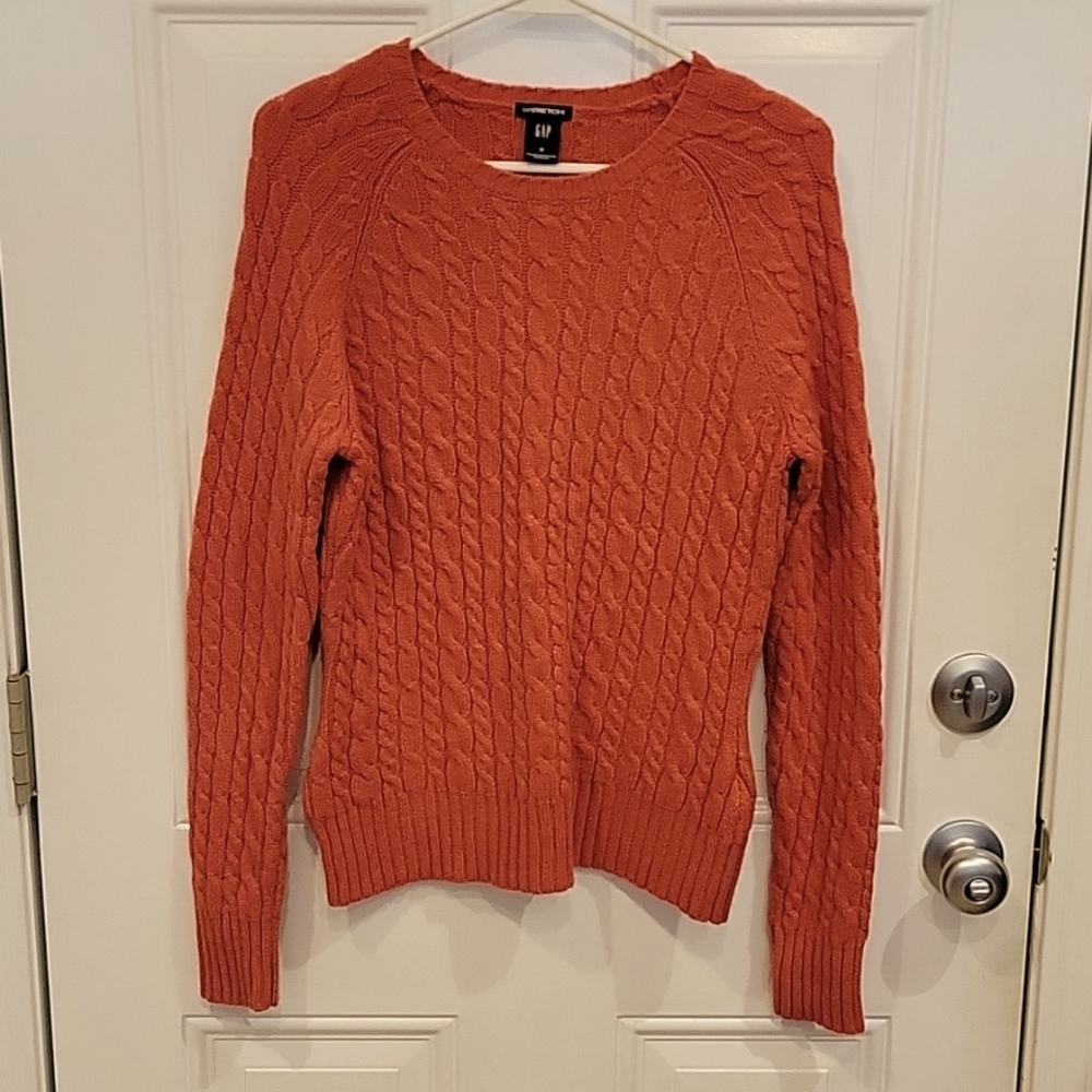 LADIES  brick colored pullover wool sweater.